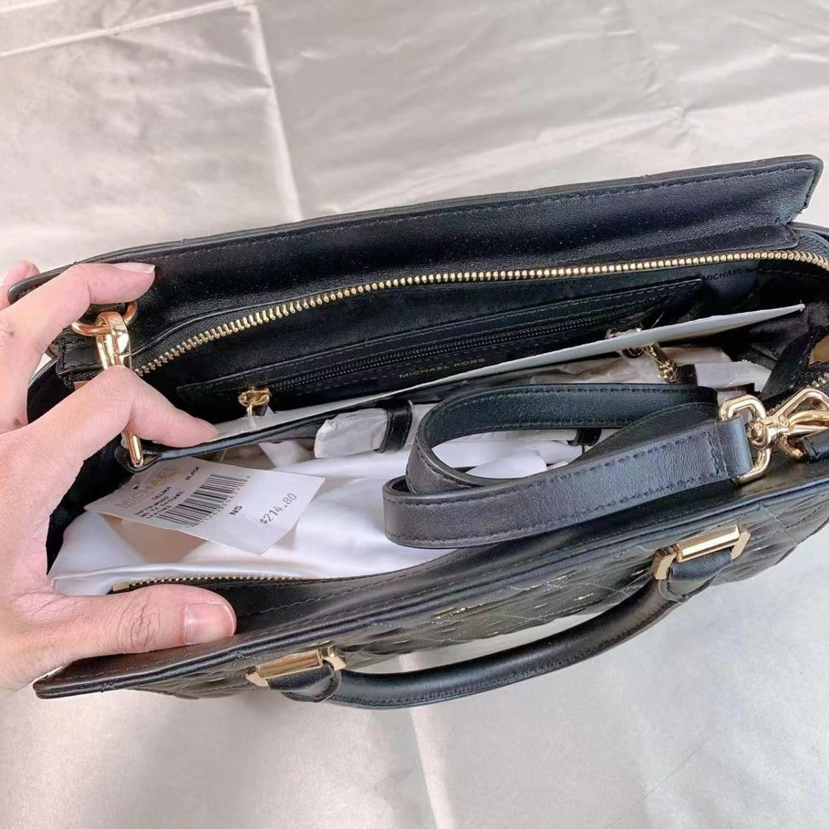 Michael Kors 30F7GLMS60 Satchel Bags In Black Michael Kors 30F7GLMS60 Satchel Bags In Black